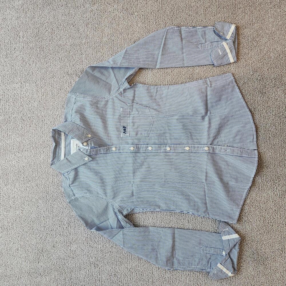 Abercrombie & Fitch Blue Stripe Button Down | Classic Preppy Shirt S NWT